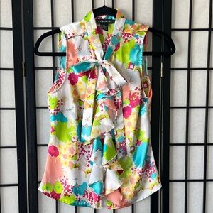 Rampage Multicolor Floral Sleeveless Blouse